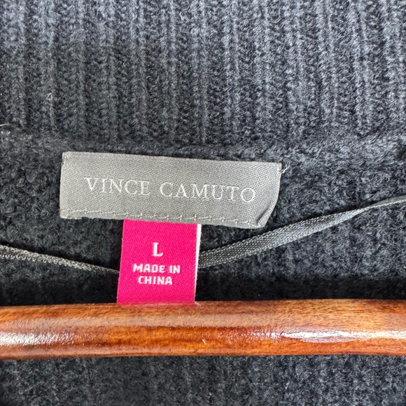 Vince Camuto NWT Women's Knit Oversized Vest Rich Black Size Large‎ - Picture 4 of 7